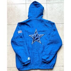 Dallas Cowboys 90s STARTER puffer jacket full zip M blue NFL Pro Line vintage